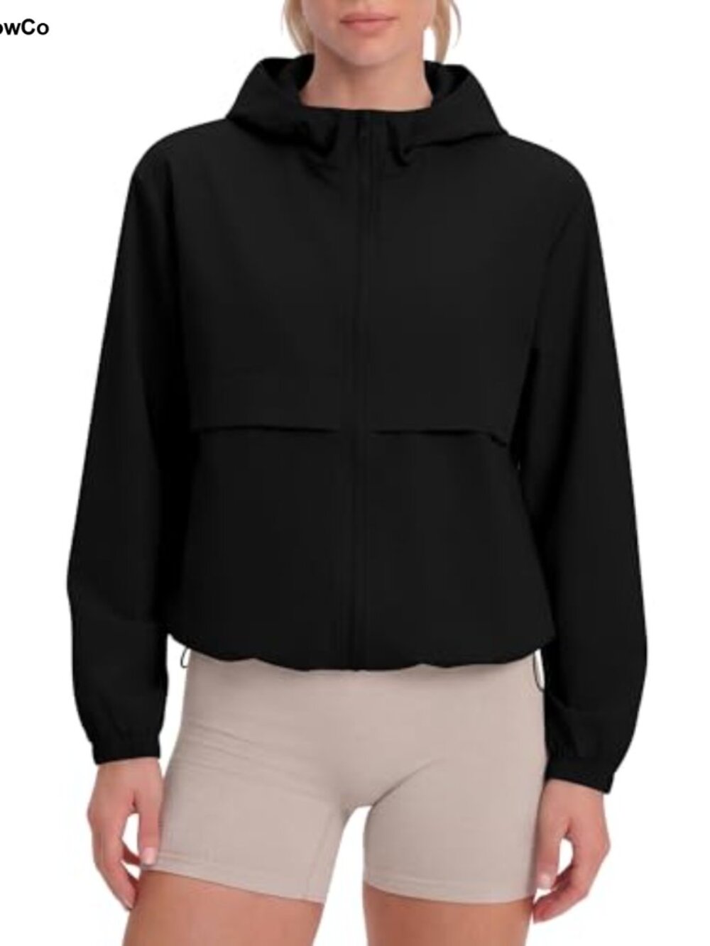 Locachy Women's Lightweight Athletic Workout Hoodie Full Zip Gym Running Jacket